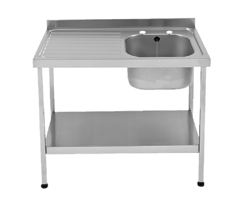 Franke Sissons Catering Sink with Stand and Shelf Left Hand Drainer 1000x600